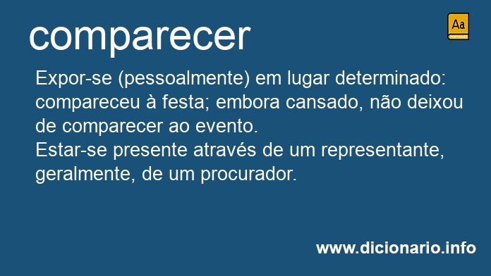 Significado de comparecem