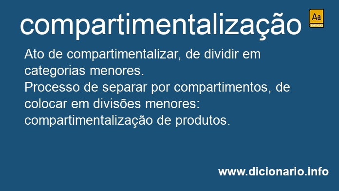 Significado de compartimentalizao