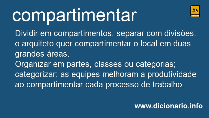 Significado de compartimentamos