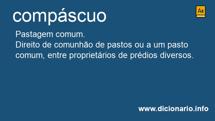 Significado de compscuo