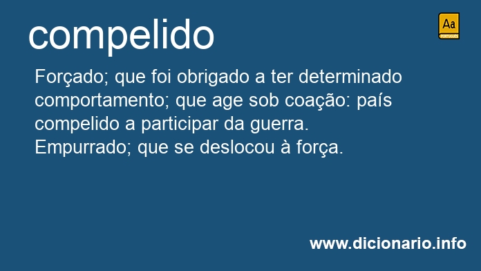 Significado de compelido