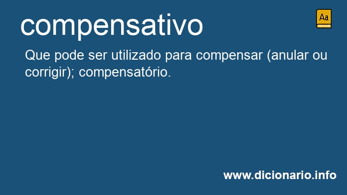 Significado de compensativo