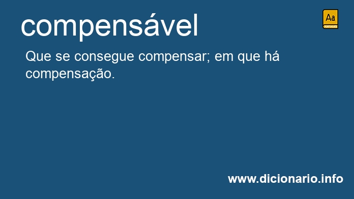 Significado de compensvel