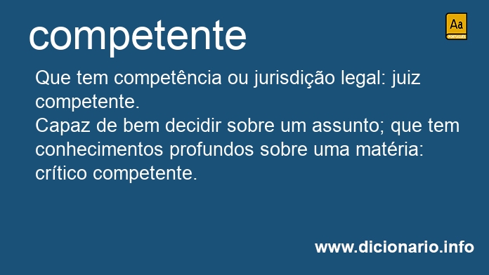 Significado de competente