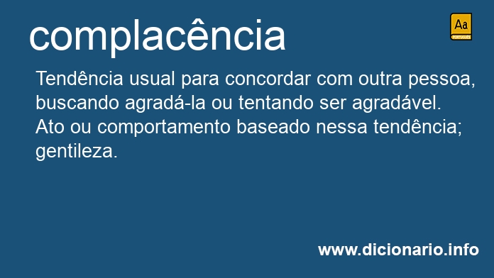 Significado de complacncia