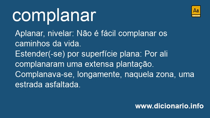 Significado de complane