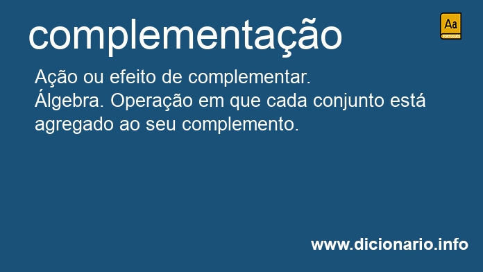 Significado de complementaes