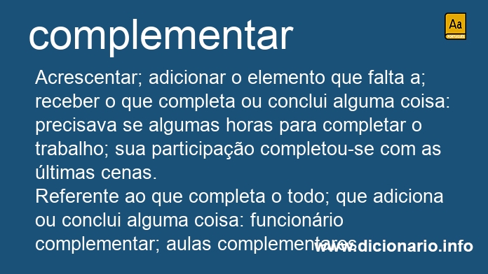 Significado de complementam