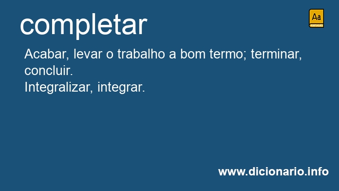 Significado de completars