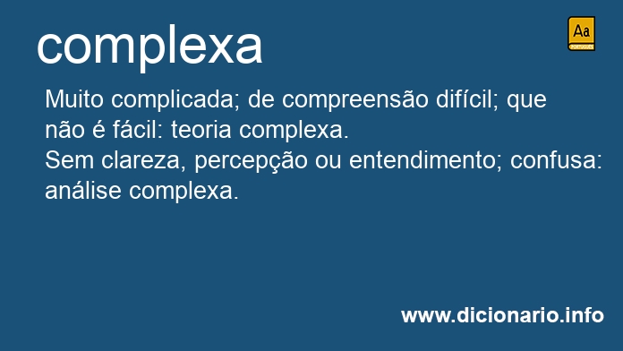 Significado de complexa