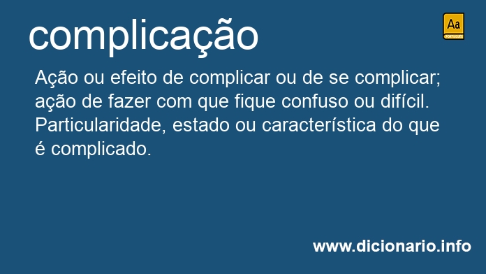 Significado de complicaes