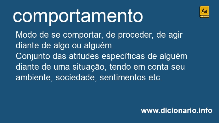 Significado de comportamentos