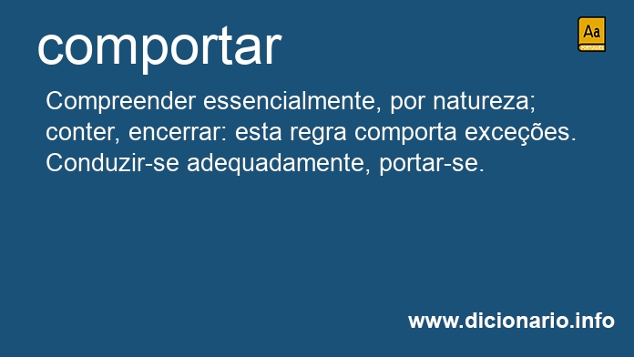 Significado de comportares