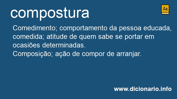 Significado de compostura