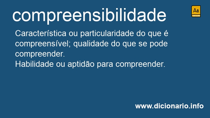 Significado de compreensibilidade