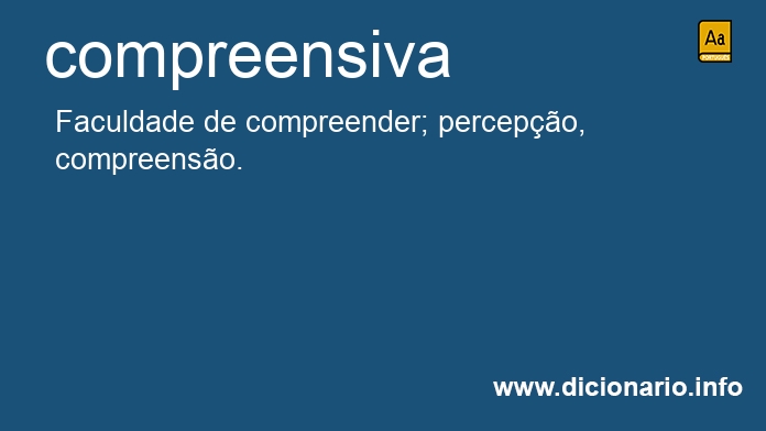 Significado de compreensivas