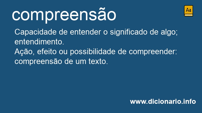 Significado de compreenses