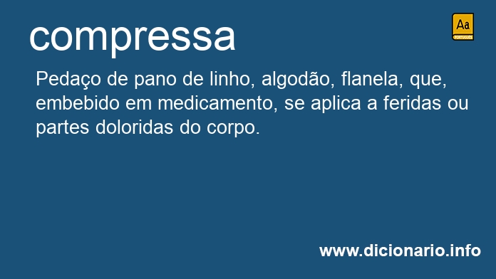 Significado de compressa