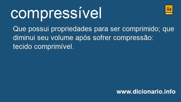 Significado de compressvel