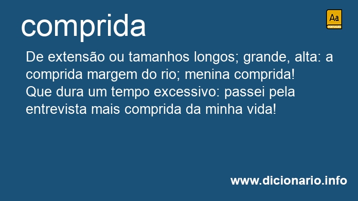 Significado de comprida