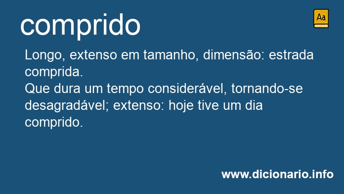 Significado de comprido