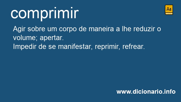 Significado de comprima