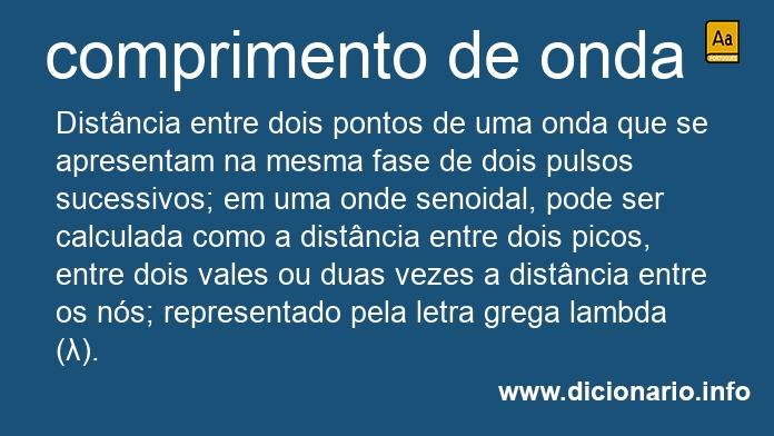 Significado de comprimento de onda