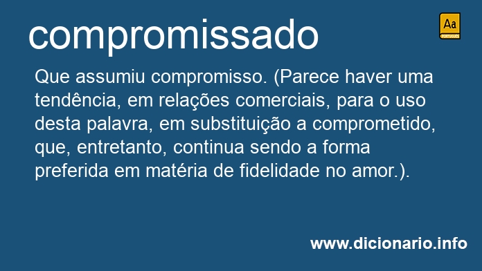 Significado de compromissado