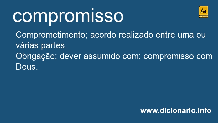 Significado de compromisso