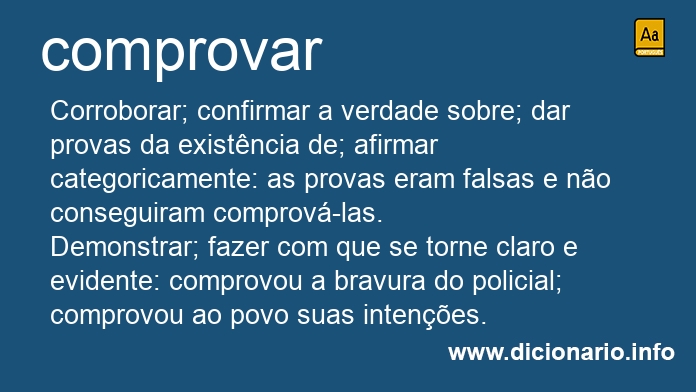 Significado de comprova