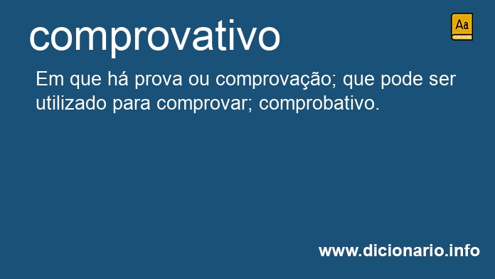Significado de comprovativos