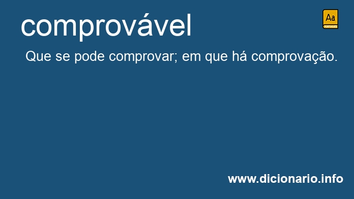 Significado de comprovvel