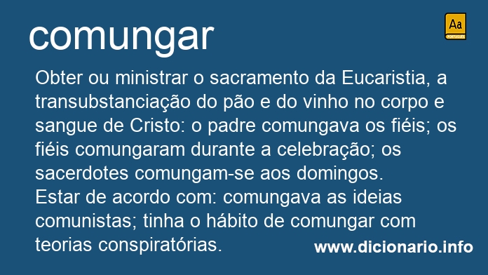 Significado de comungou