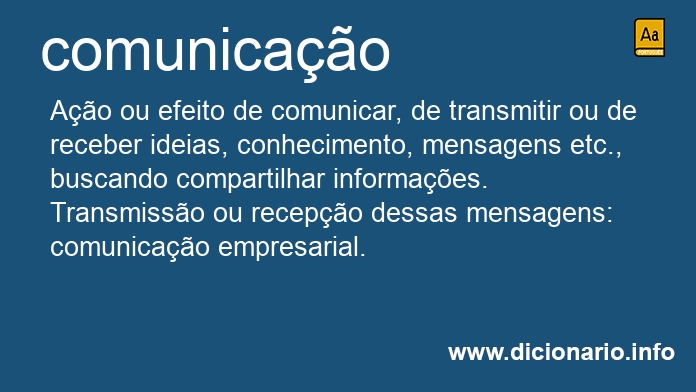 Significado de comunicao