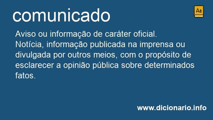Significado de comunicados