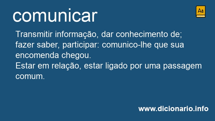 Significado de comunicai