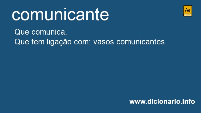 Significado de comunicantes