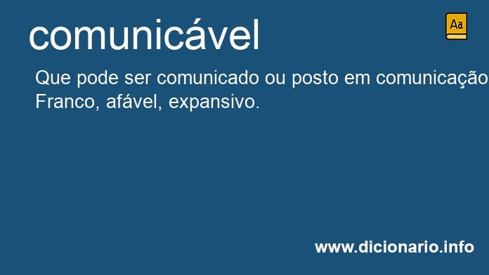 Significado de comunicvel