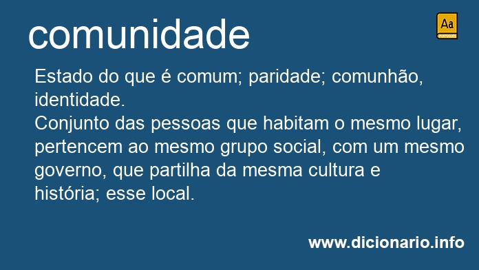 Significado de comunidades