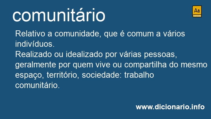 Significado de comunitrio