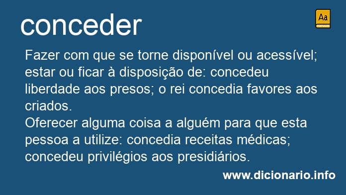 Significado de concederas