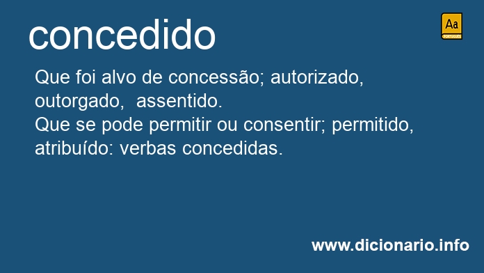 Significado de concedida