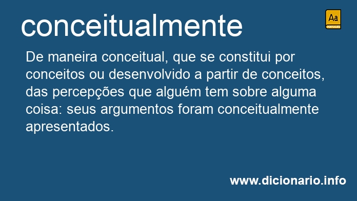 Significado de conceitualmente