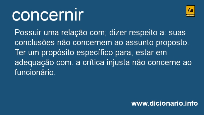 Significado de concerna