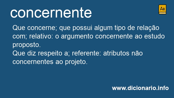 Significado de concernente