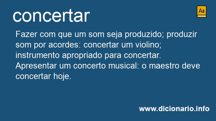 Significado de concertamos