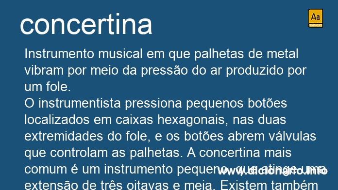 Significado de concertina