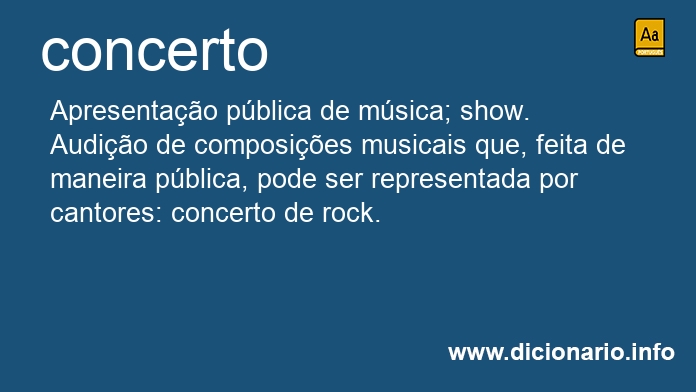 Significado de concerto