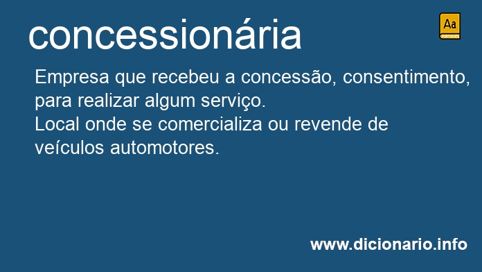 Significado de concessionria