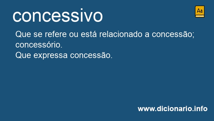 Significado de concessivo